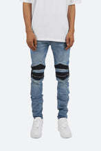 Load image into Gallery viewer, X186 Stretch Moto Denim - Blue/Black
