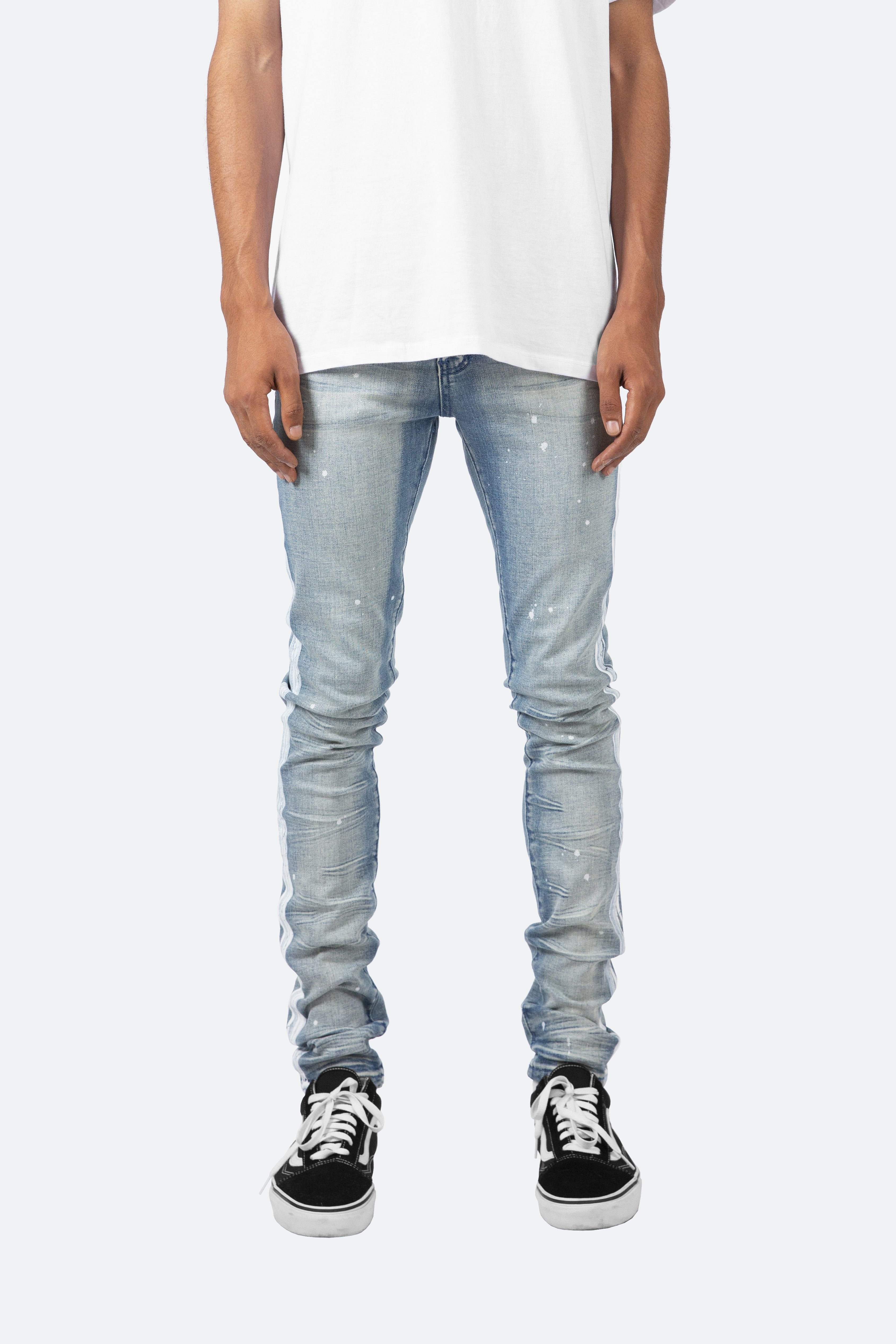 Mnml Track Denim X514 Skinny Stacked Denim Vintage Blue Mnml Shop Now